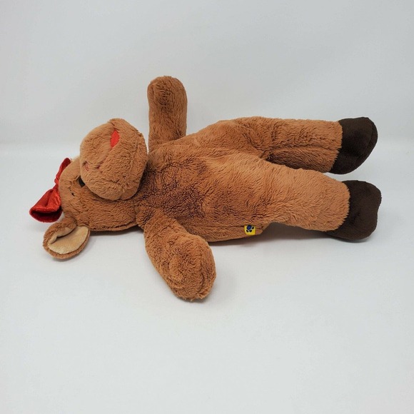 Build A Bear Molly Moose 16" Stuffed Animal Plush Brown Red Bow Lips Stuffies - Picture 2 of 7